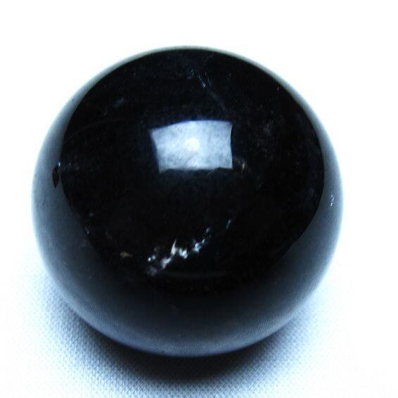 黒水晶 モリオン 丸玉 36mm スフィア 置物 原石 141-7425