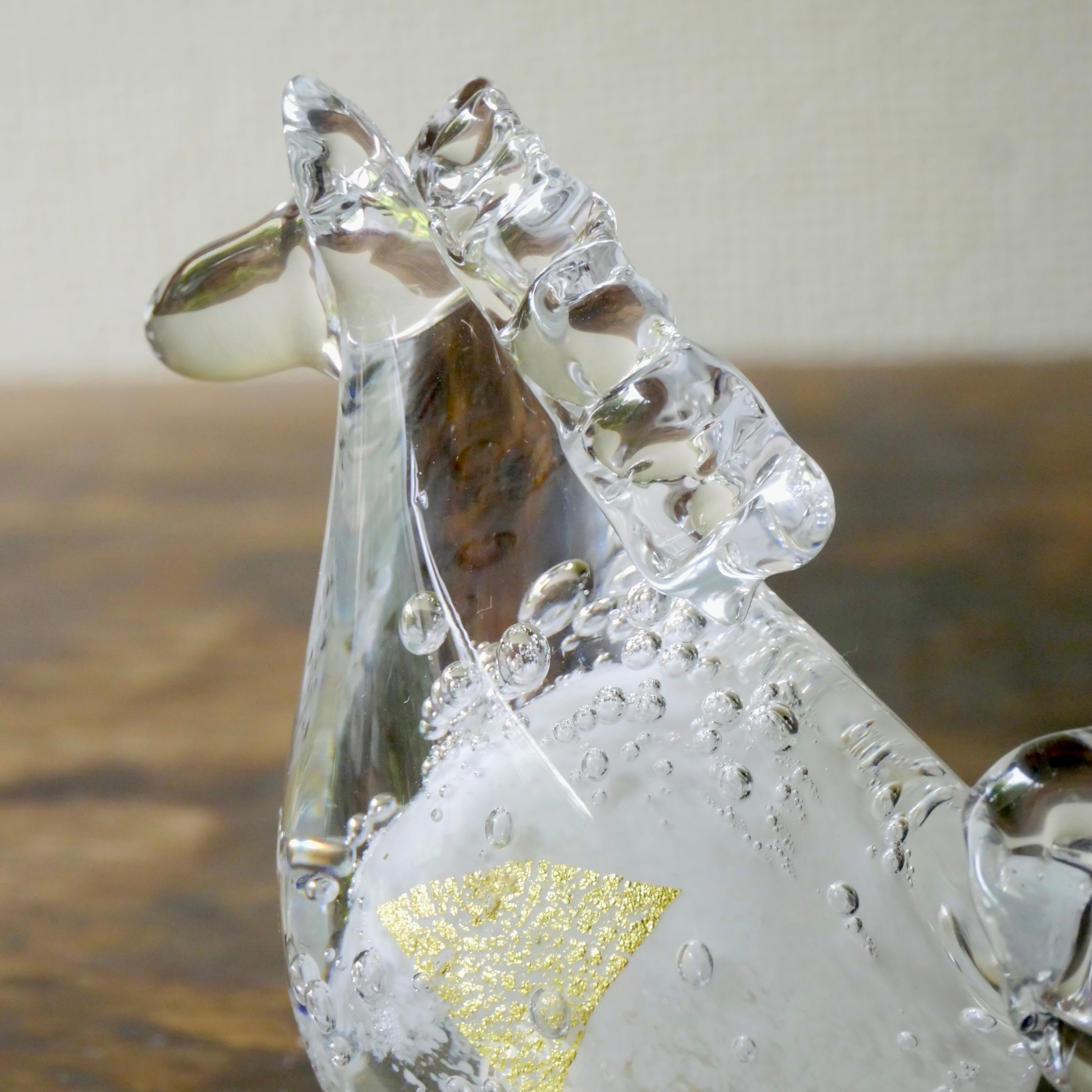 25冬】干支(高さ10cm) ガラス午L 宵馬(パープル) | TSUNE;田中恒子の器