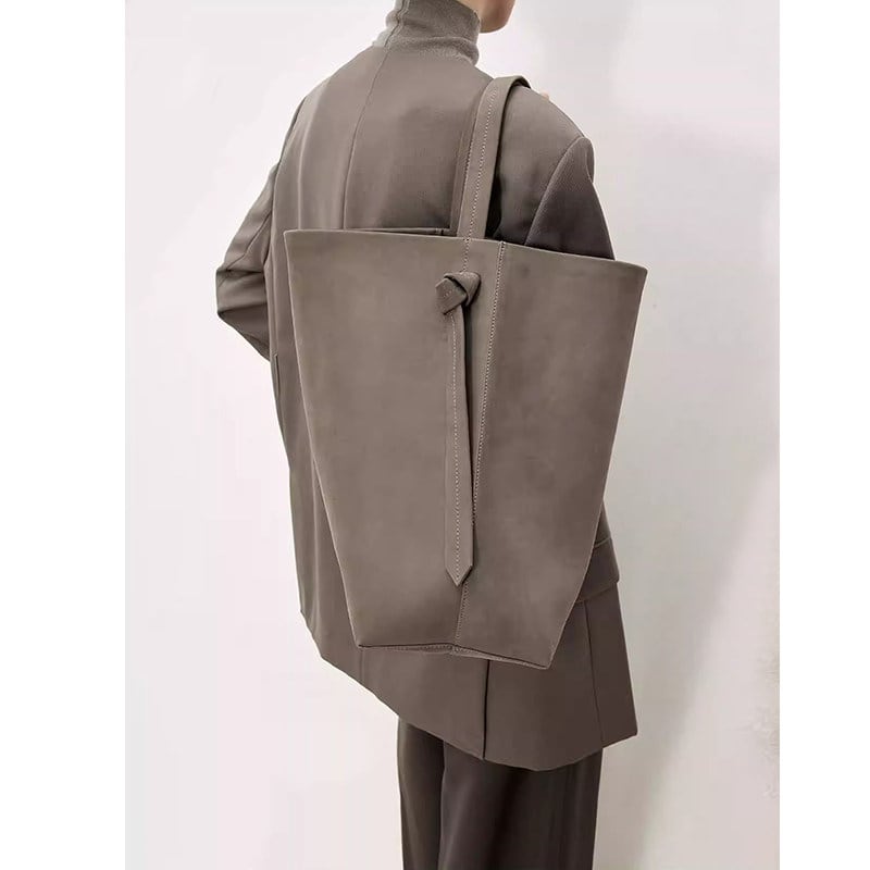 ノットディテール フェイクレザー トートバッグ 3col H10223