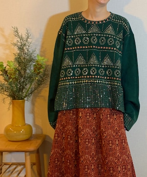 【送料無料】Tribal pattern knit