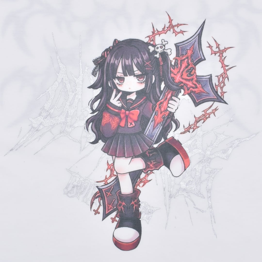 9/2 完売BLACK再入荷！】新作☆パンクセーラーGIRLダメージTシャツ