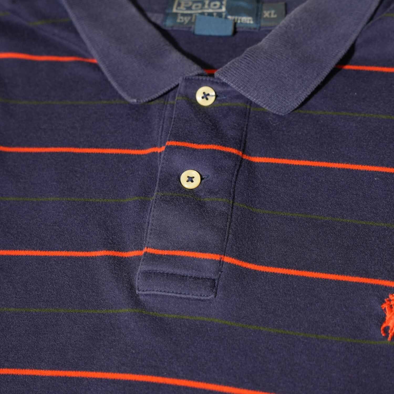 90s Polo by Ralph Lauren マルチボーダー ポロシャツ スリランカ製