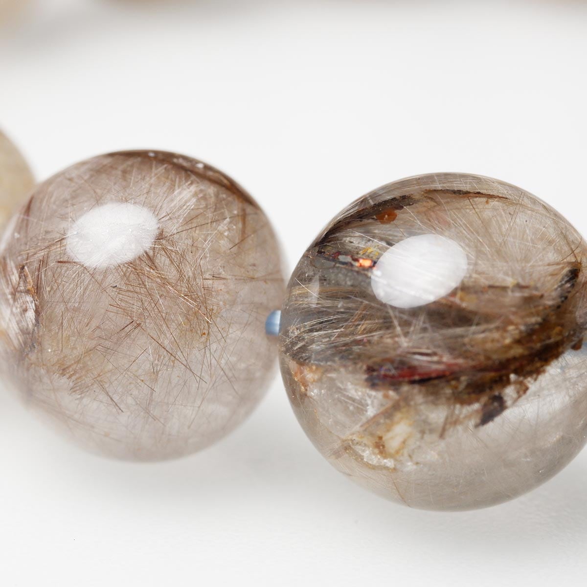 プラチナルチルクォーツ ブレスレット 12mm 一点物 111-29768