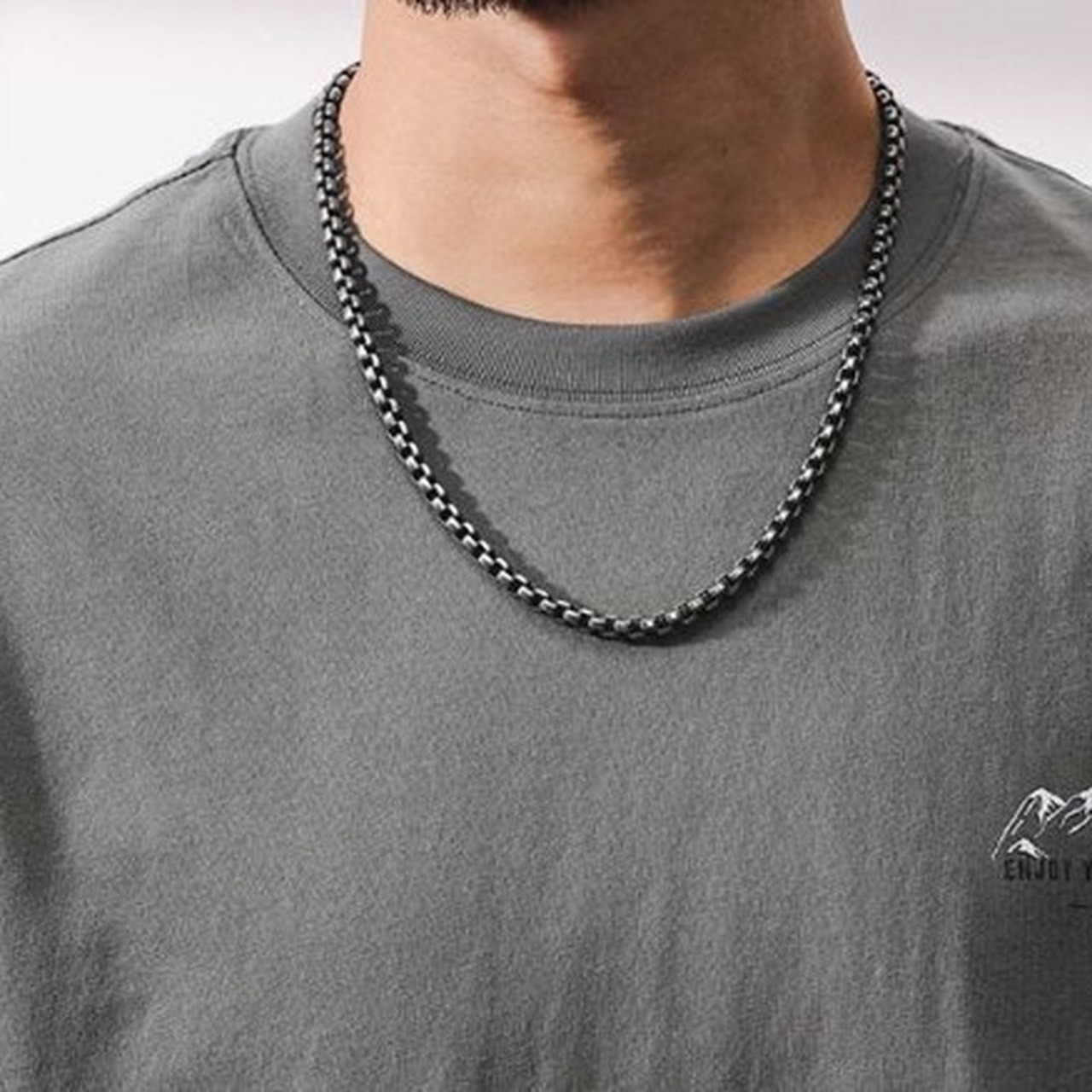 Back Print Long Sleeve Crew Neck T-Shirt ◇H0587