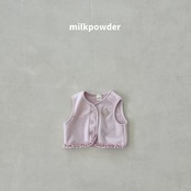 ミルクパウダー / milkpowder / ポグニフリースベスト / 韓国子供服 / キッズ / 26winter〖取寄〗*XS~XL*