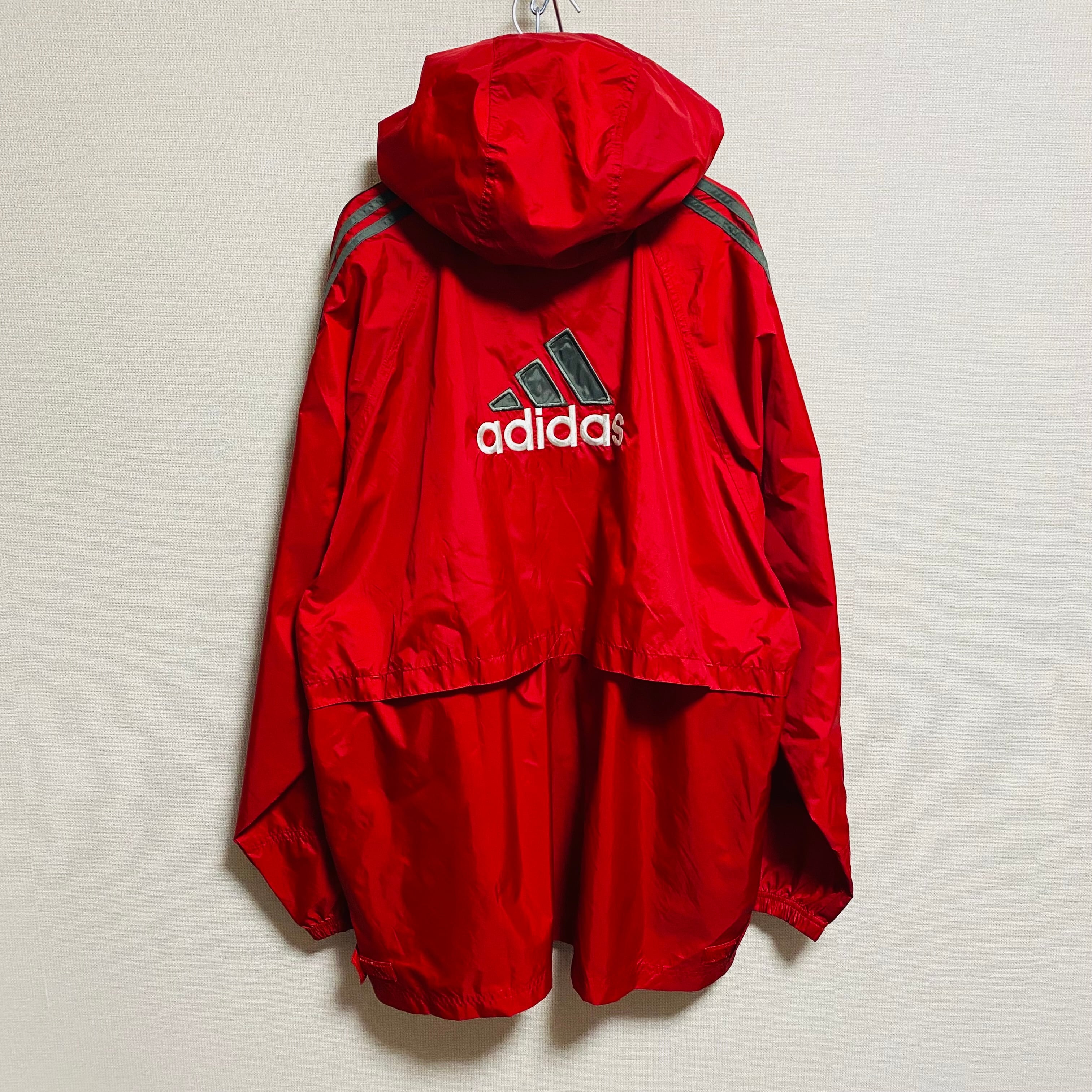 超希少】80s - 90s OLD ADIDAS ビッグ ロゴ刺繍 サイドライン ナイロン  