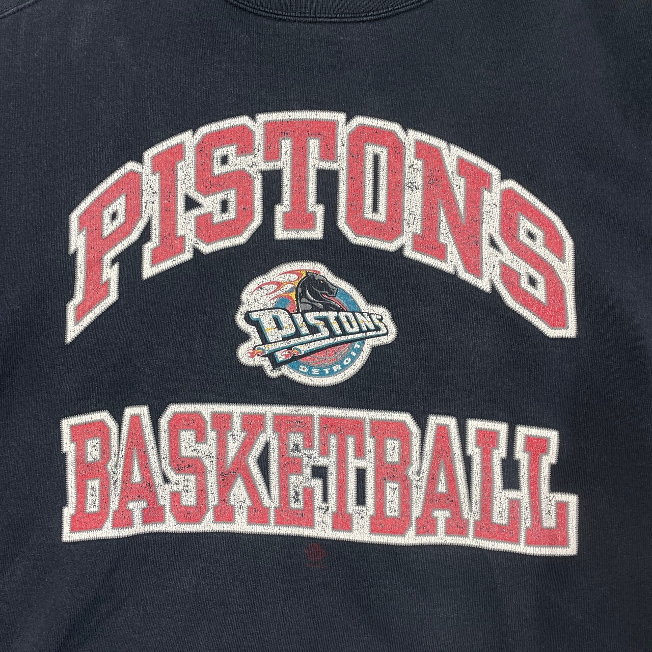 90年代 USA製 STARTER NBA DETROIT PISTONS プリントスウェットシャツ 