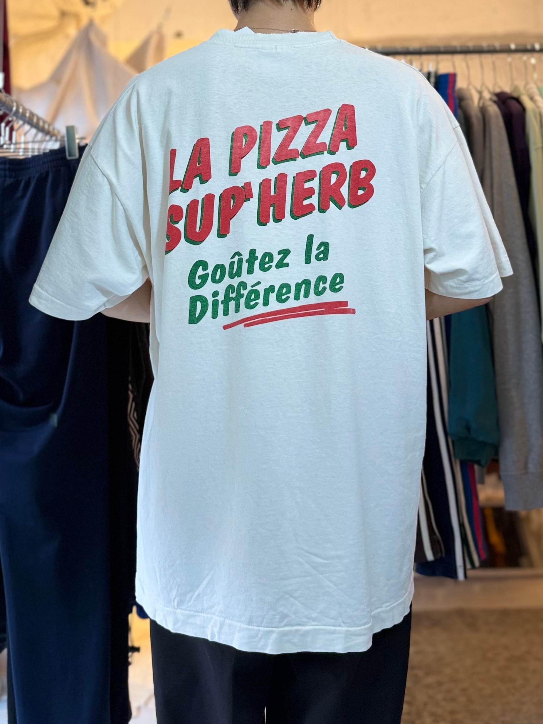 90s Pizza Sup'Herb Advertising T-Shirt White | mesen