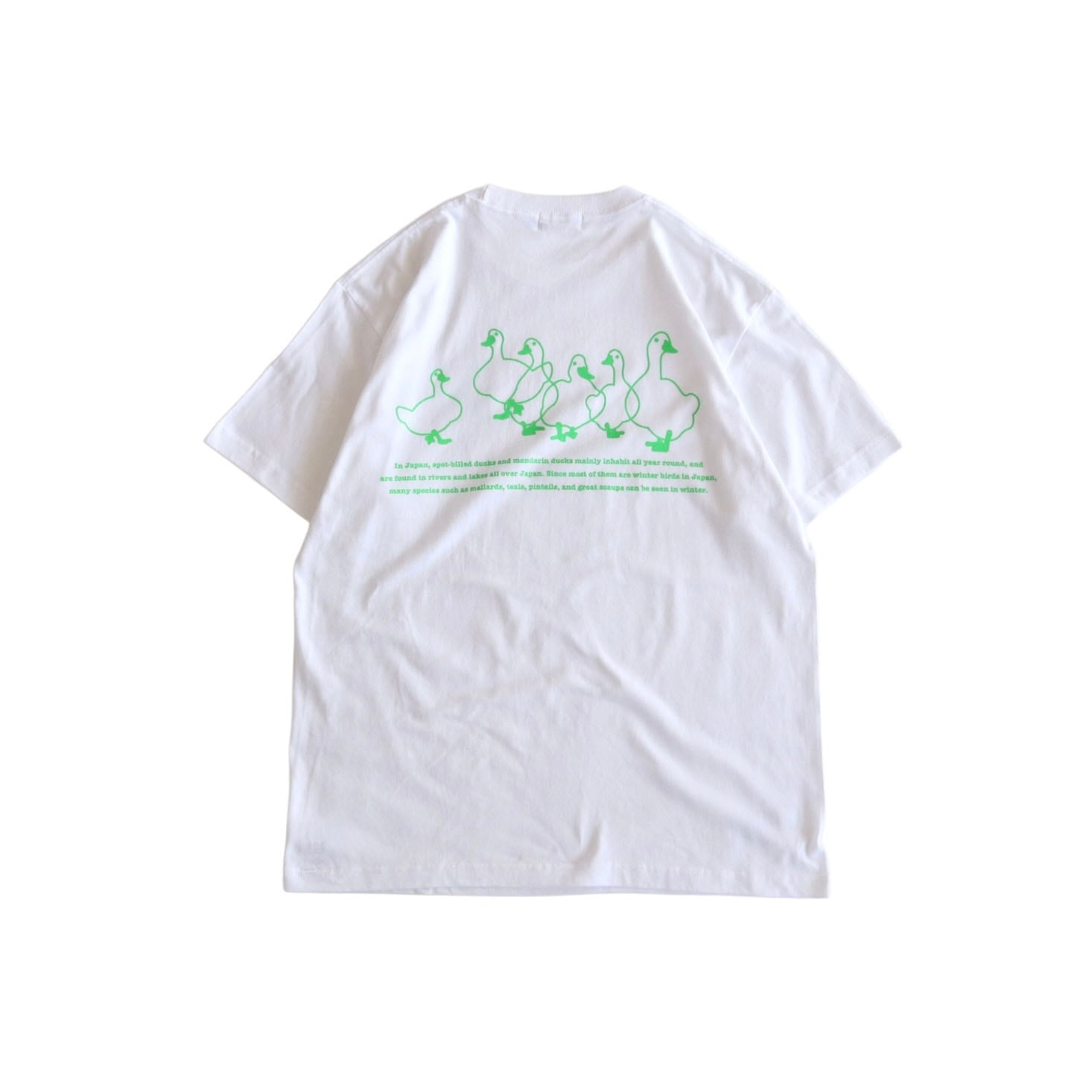 ダックTEE / ホワイト x ネオングリーン | portsidelaboratory STORE