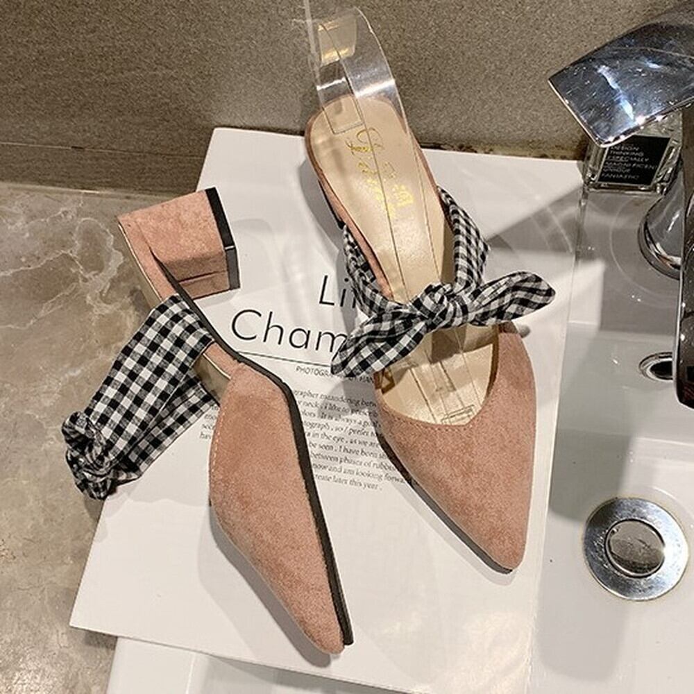 CHANEL チェック柄リボンミュール チェック柄リボンミュール SB-132 | YuiMo