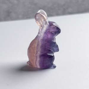 フローライト うさぎ 01 カービング * Fluorite * 天然石