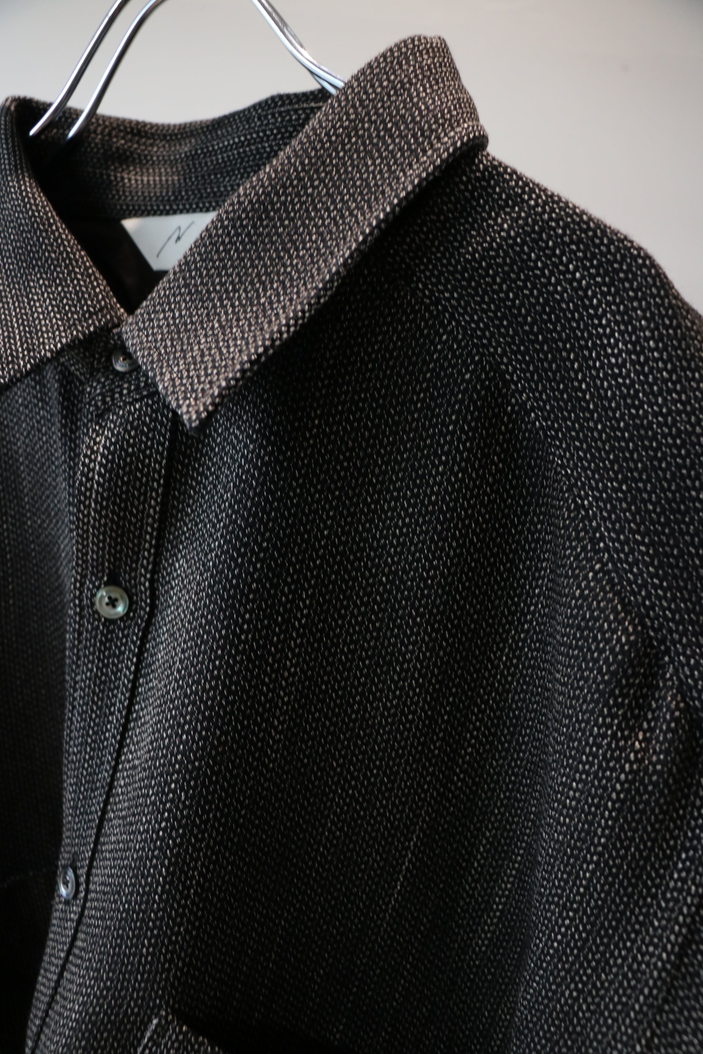 Ancellm -MELANGE WOOL OVER WORK SHIRT- / ANC-SH74-B / アンセルム