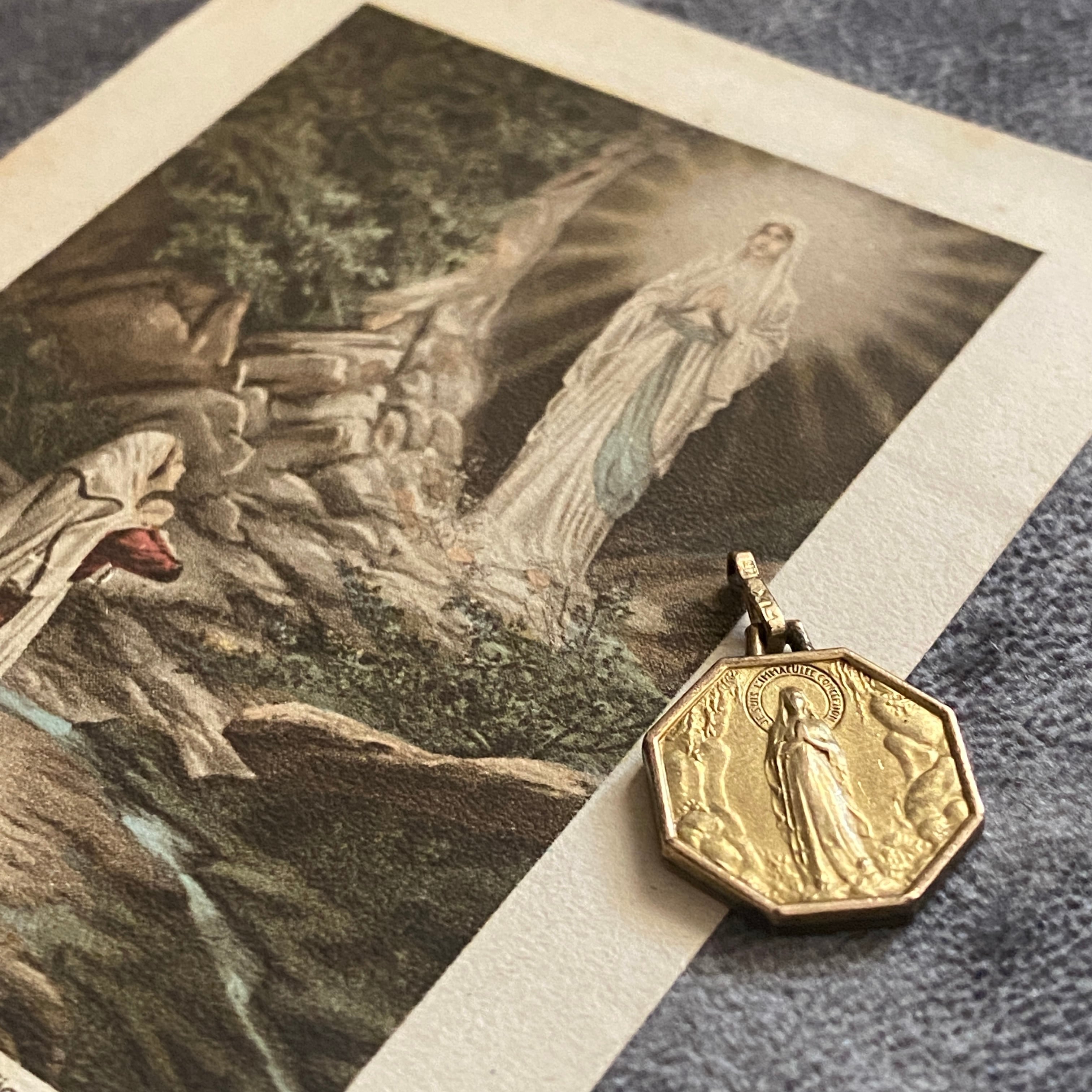 希少✴︎FIX社製ルルドの御出現の聖母マリア | Antique medaille Mary