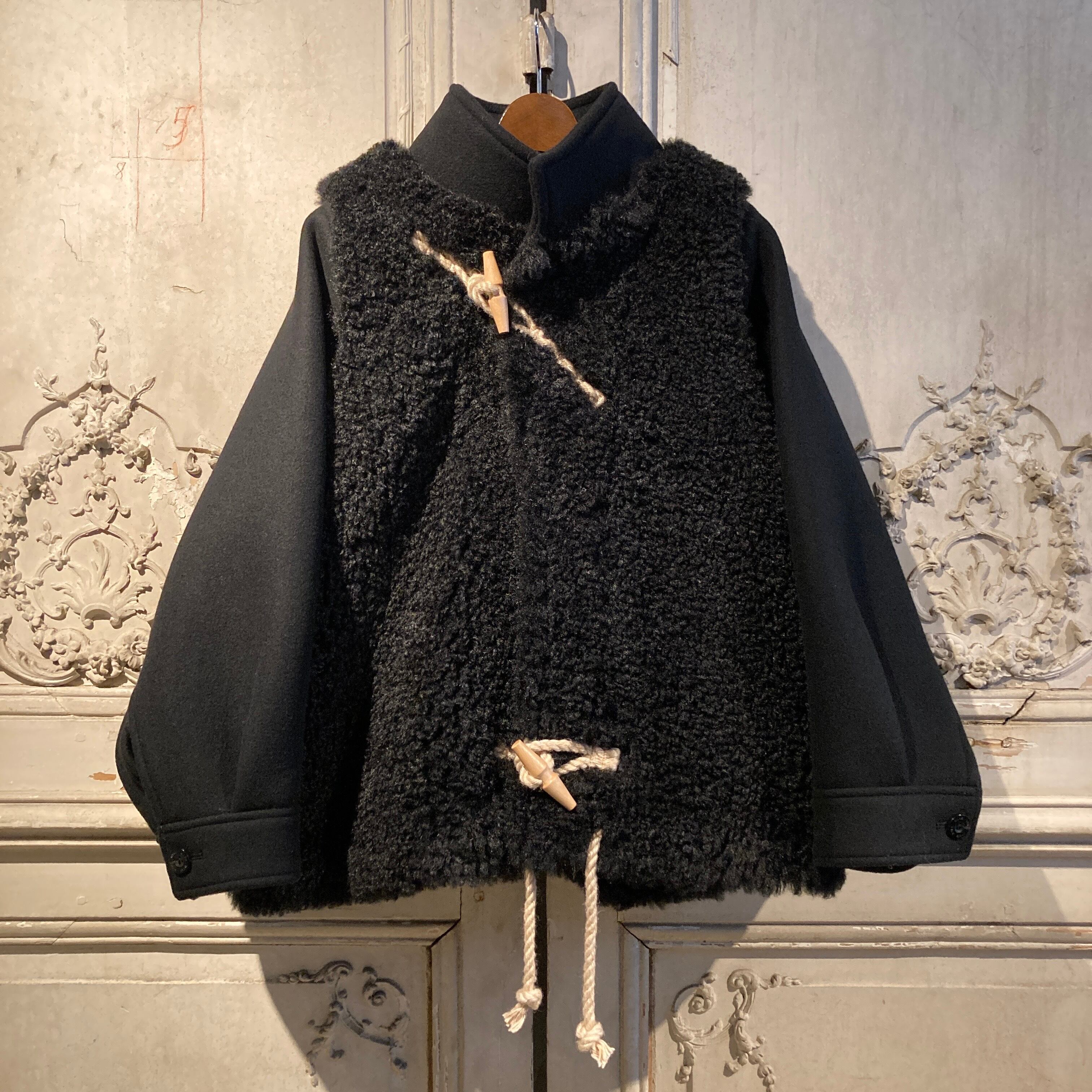 HYKE【ハイク】DOUBLE FACE FAUX SHEARLING DUFFEL JACKET (17549