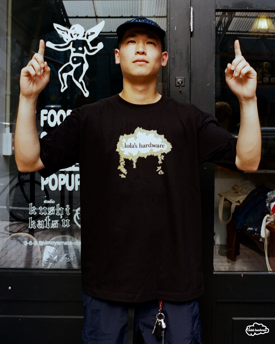 lola's hardware -Bolt Cloud Logo- Tee {Black}