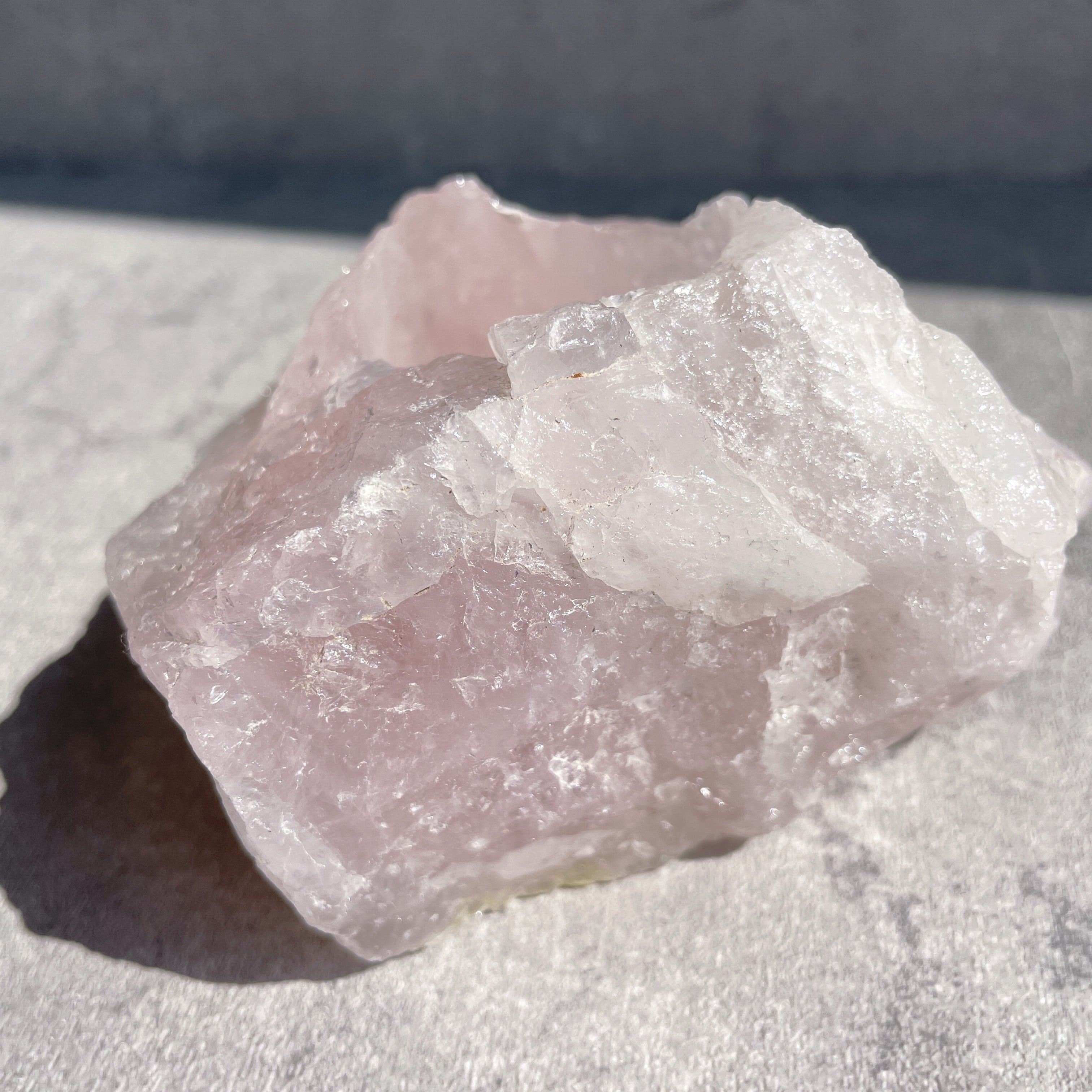 ローズクォーツキャンドルホルダー17◇Rose Quartz candle holder