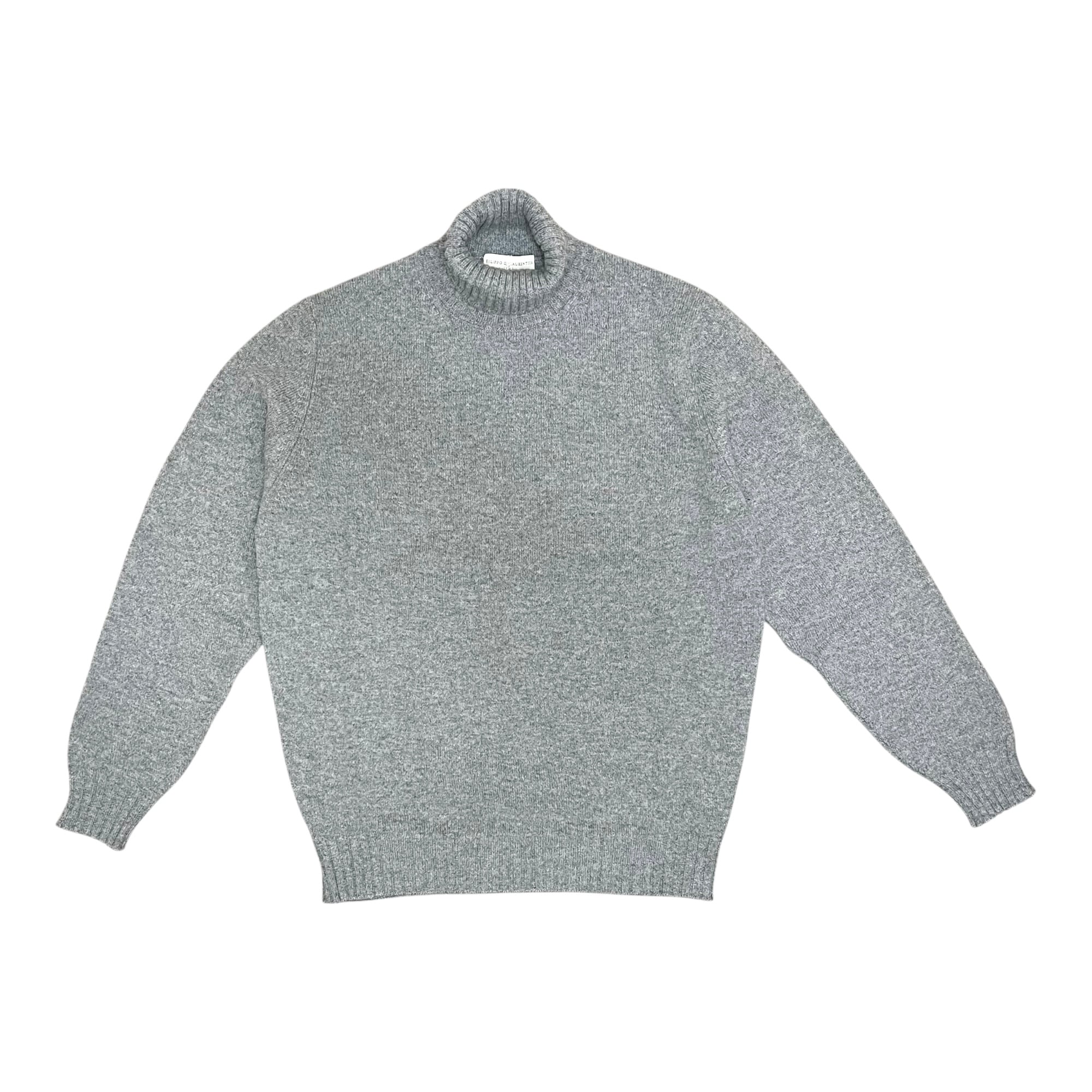 FILIPPO DE LAURENTIIS(フィリッポ デ ローレンティス) 7Gauge Wool-Cashmere Turtle Neck Knit(DV3ML32) /GRAY(940)