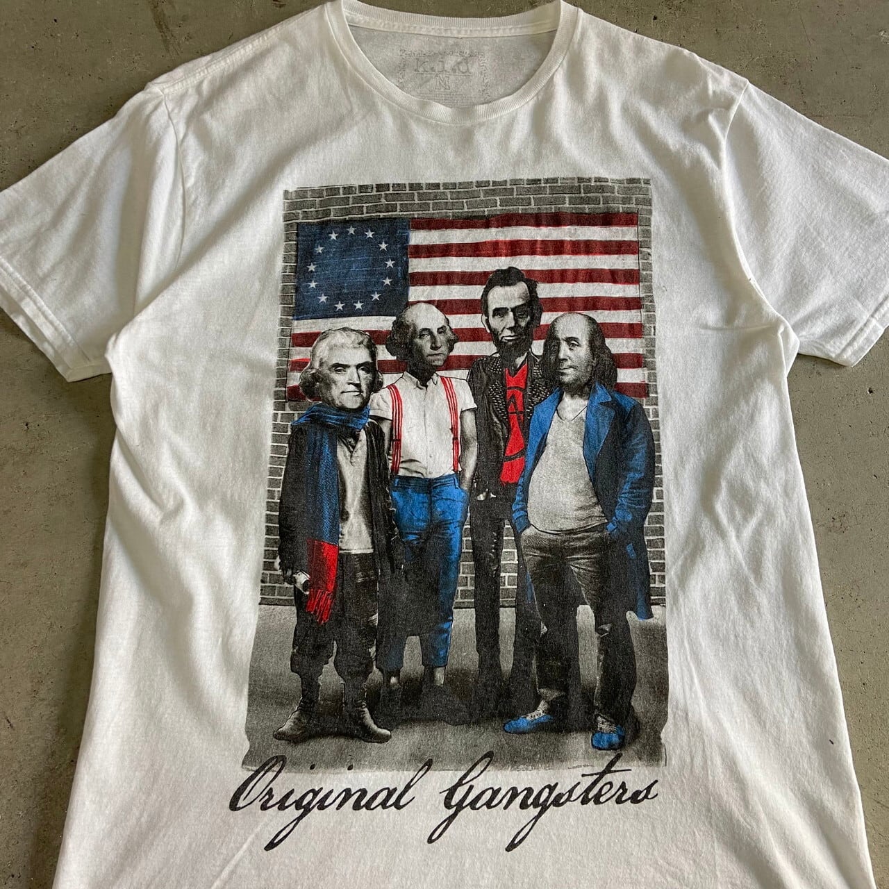 アメリカ大統領 パロディ ジョーク プリント Tシャツ メンズM 古着