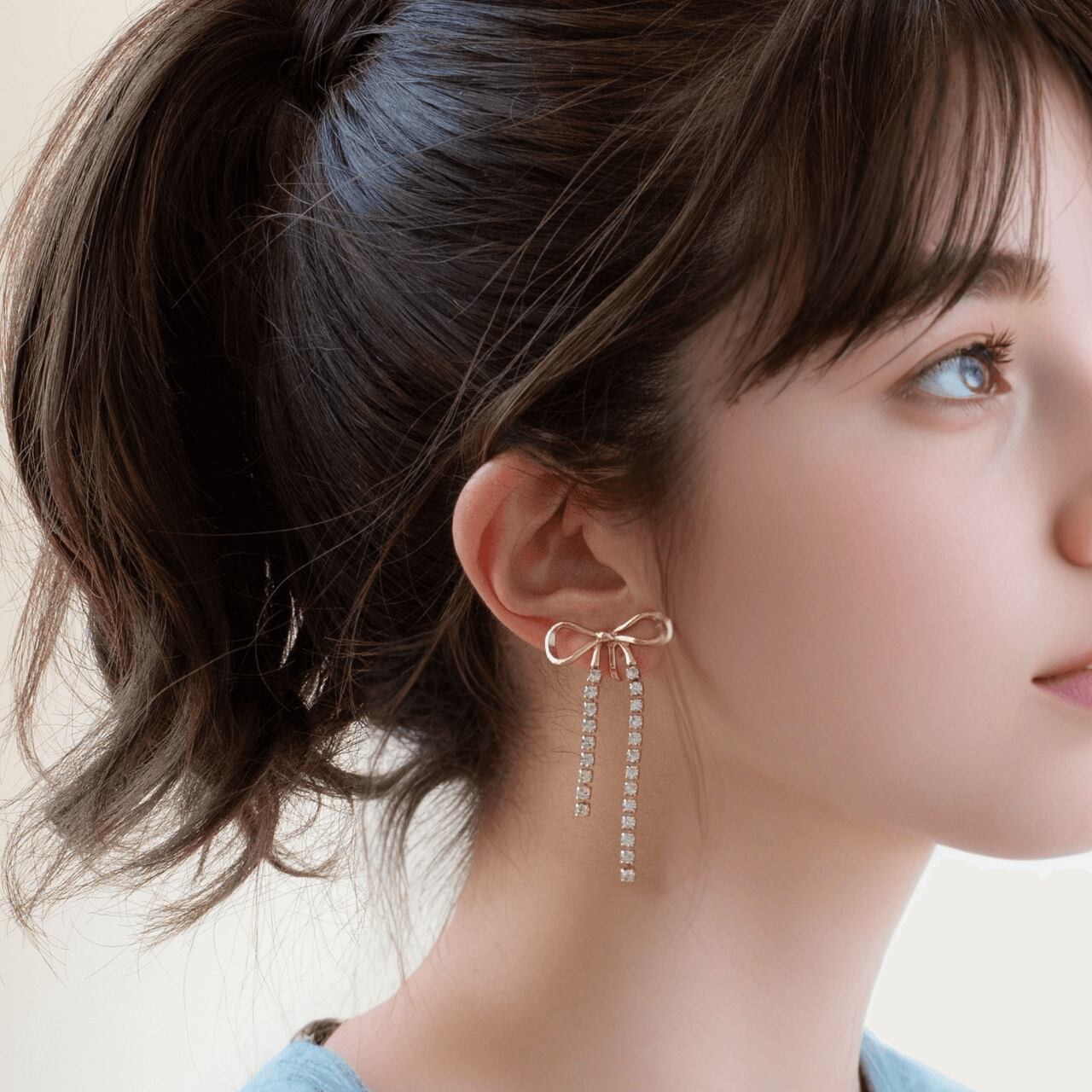 Ribbon Line Earrings【リボンラインイヤリング】