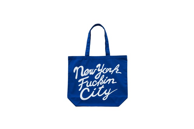 Anoraks NEW YORK FUCKIN CITY TOTE BLUE