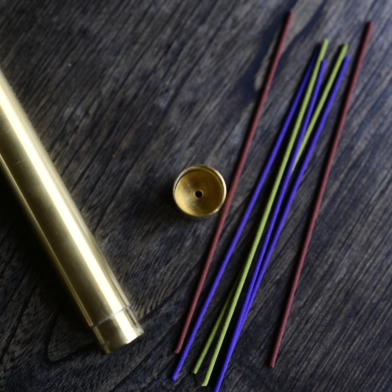 香立てとしても使える真鍮のお香ケース(L)