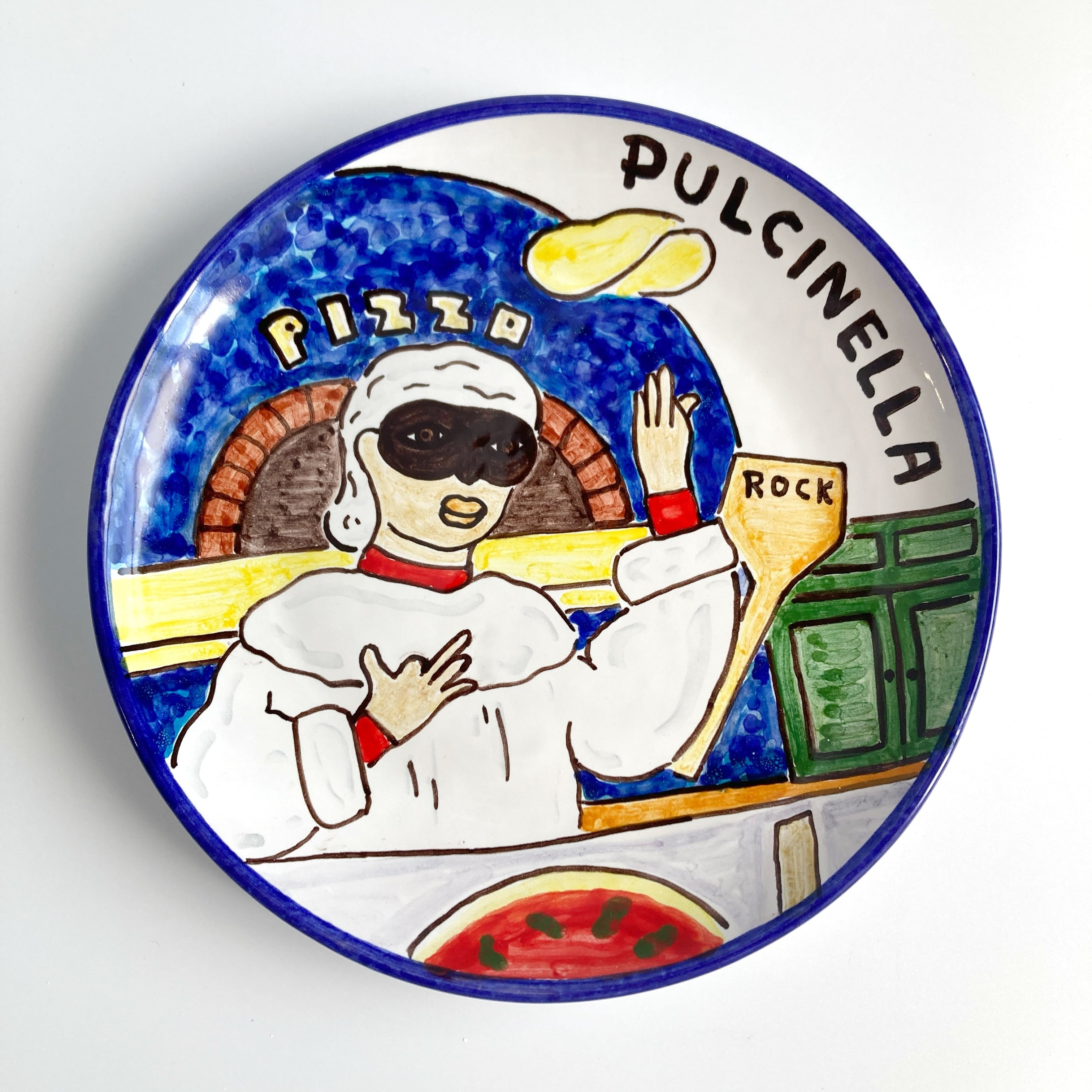 ガーリックポット マヨリカ焼き イタリア陶器 レモン柄 PTA004