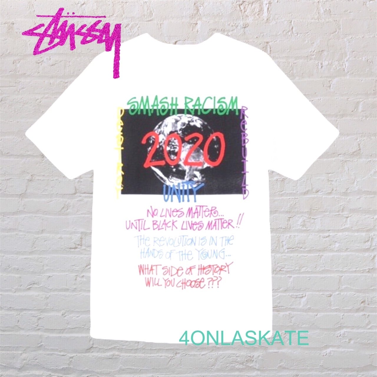 限定品！ステューシー40周年記念Tシャツ白 Lサイズ | 4ON LA SKATE