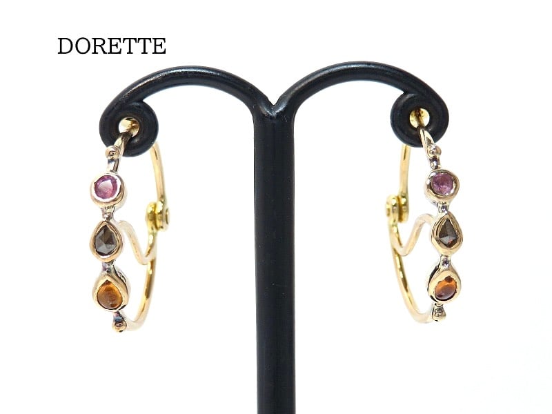 深緑(ふかみどり) 【希少】DORETTE ドレット 750 フープピアス