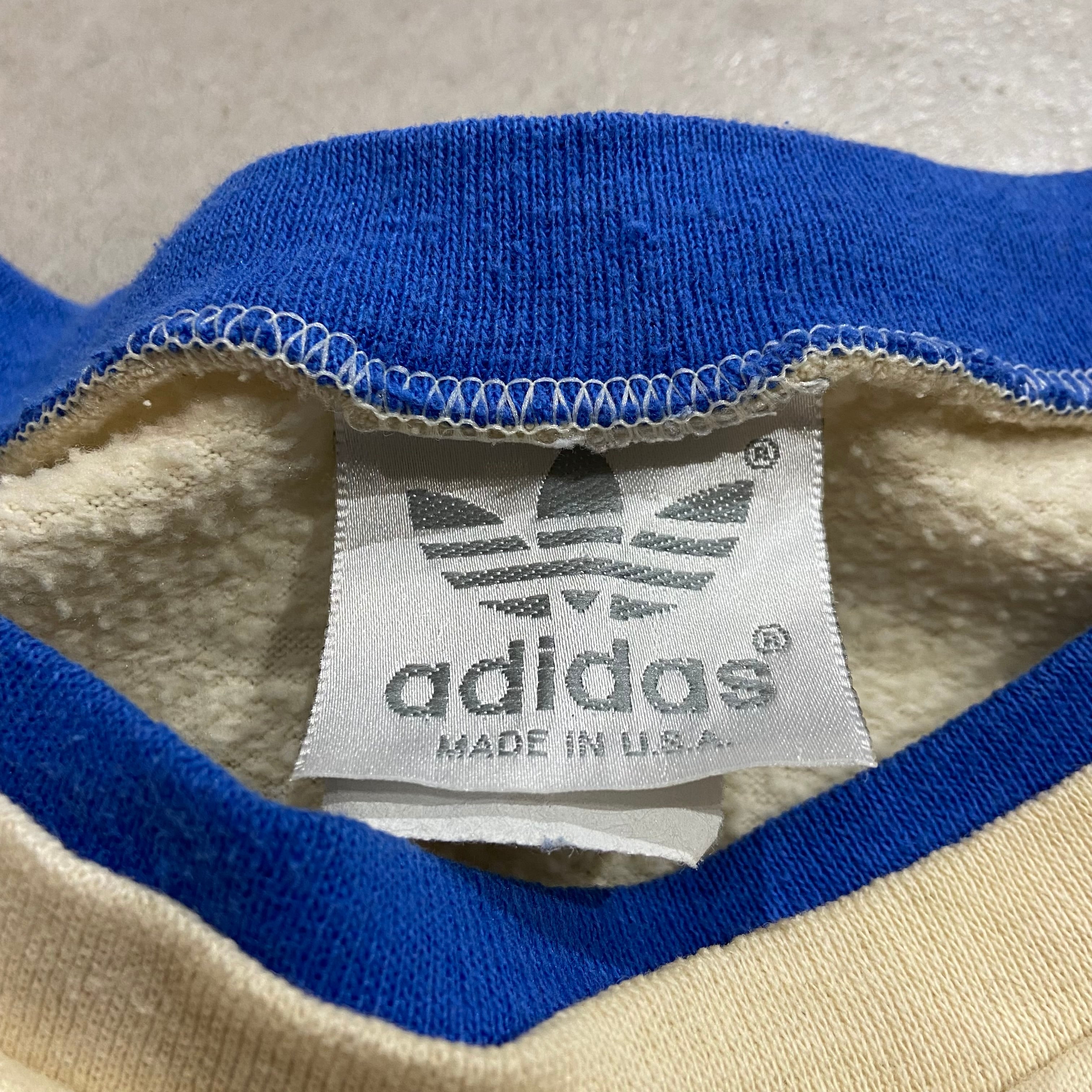 USA製 80年代 size : XL【 adidas 】アディダス プリントスウェット 銀 ...