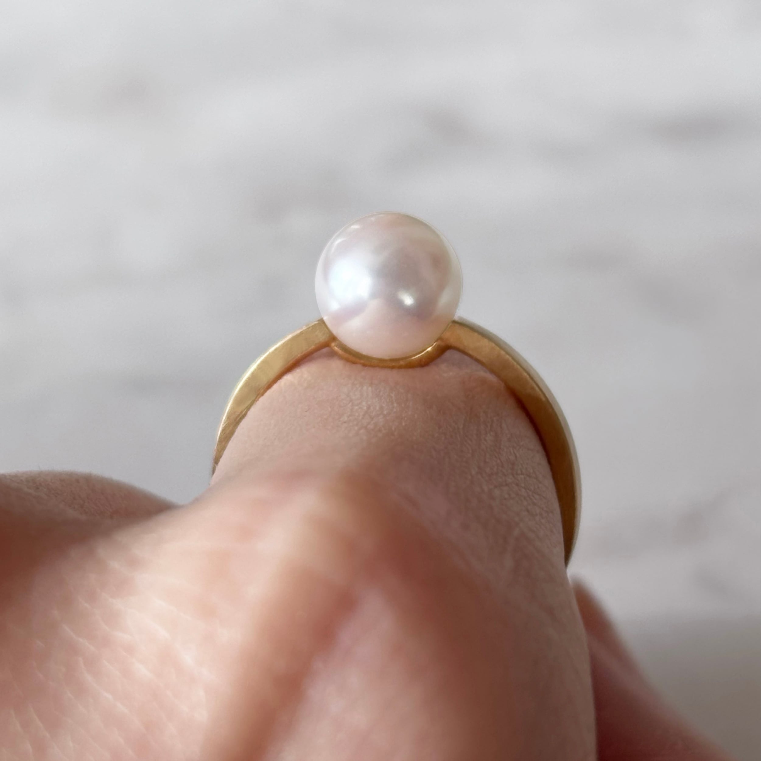 K18］ アコヤ真珠一粒リング | NEU & TIM