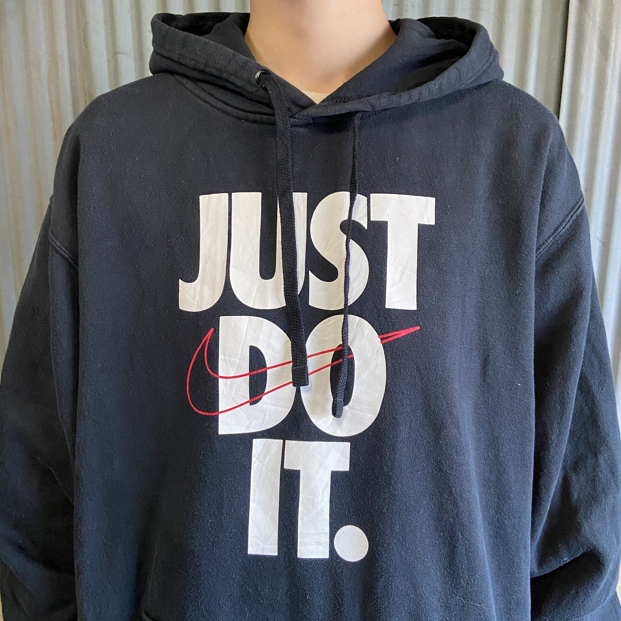 NIKE ナイキ JUST DO IT ロゴプリント スウェットパーカー メンズXL 