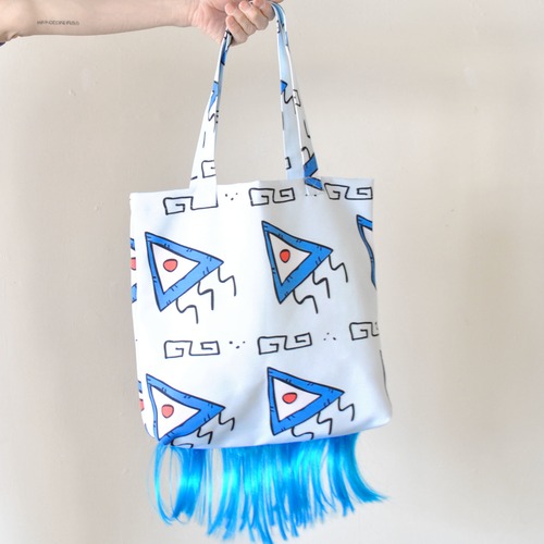 Lactose Intoler-art(ラクトス) 1off blue hair Tote bag