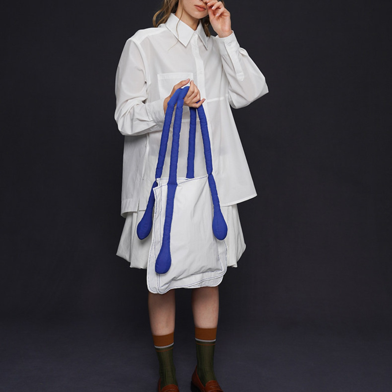Soft Stitch Contrast Tote  T4558