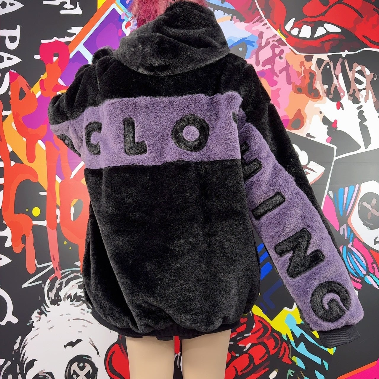 超ふわもこ2WAY OFF-SHOULDER TWO-TONE ZIP OUTER【内側防寒フリース