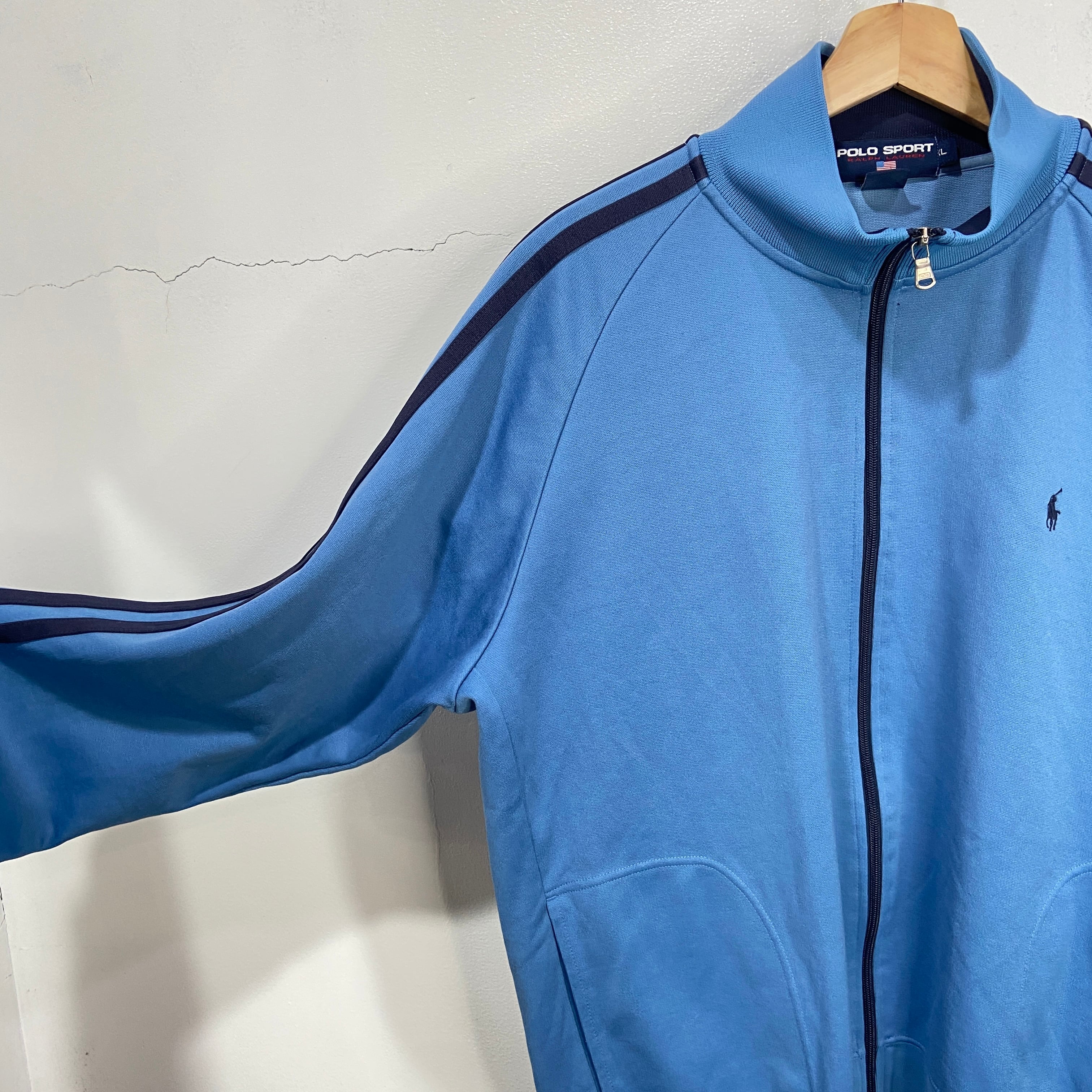 送料無料』90s POLO SPORT ポロスポーツ トラックジャケット サックス