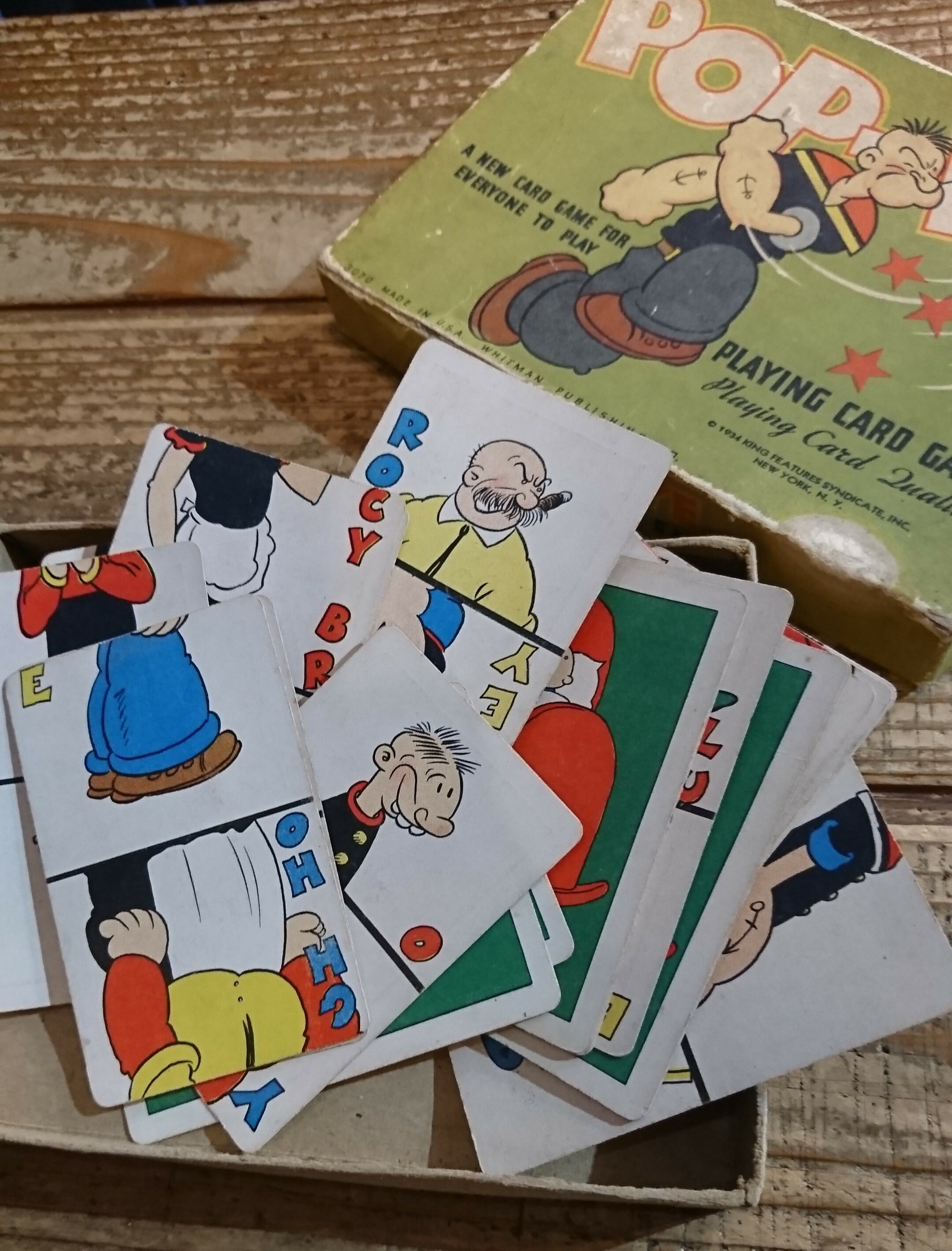 30s ヴィンテージ ポパイ カード ゲーム popeye card game 30s vintage popeye card game ヴィンテージ ポパイ カードゲーム