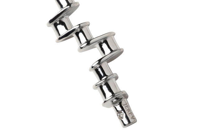 【予約販売】クランクシャフト ペンダントネックレス シルバー/キュービックジルコニア