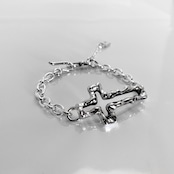 OPEN CROSS LARGE CHAIN BRACELET / オープンクロスラージチェーンブレスレット