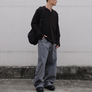 グラビティグレー・ストレートワイドデニム N3575