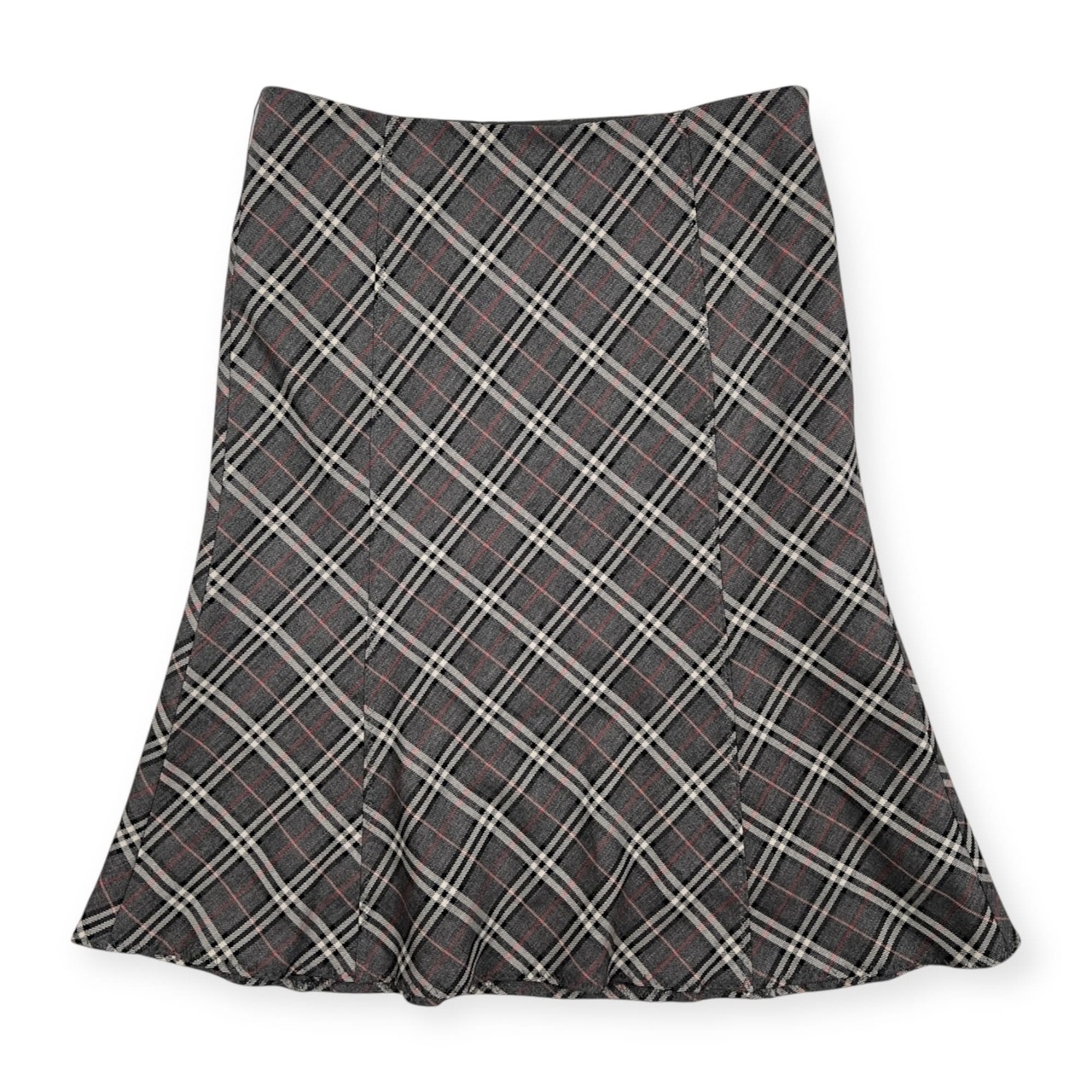 BURBERRY LONDON BLUE LABEL バーバリー ブルーレーベル 斜めチェック ミニ スカート 36 /グレー/三陽商会