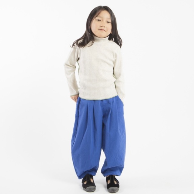 【25AW】mimipoupons(ミミプポン) ツータックパンツ BLUE(2y/4y/6y)