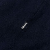 PAPAS PLUS パパス プラス レイヤード風 デザイン ハイネック ウールニットセーター サイズ M /ネイビー×グレー/メンズ/日本製