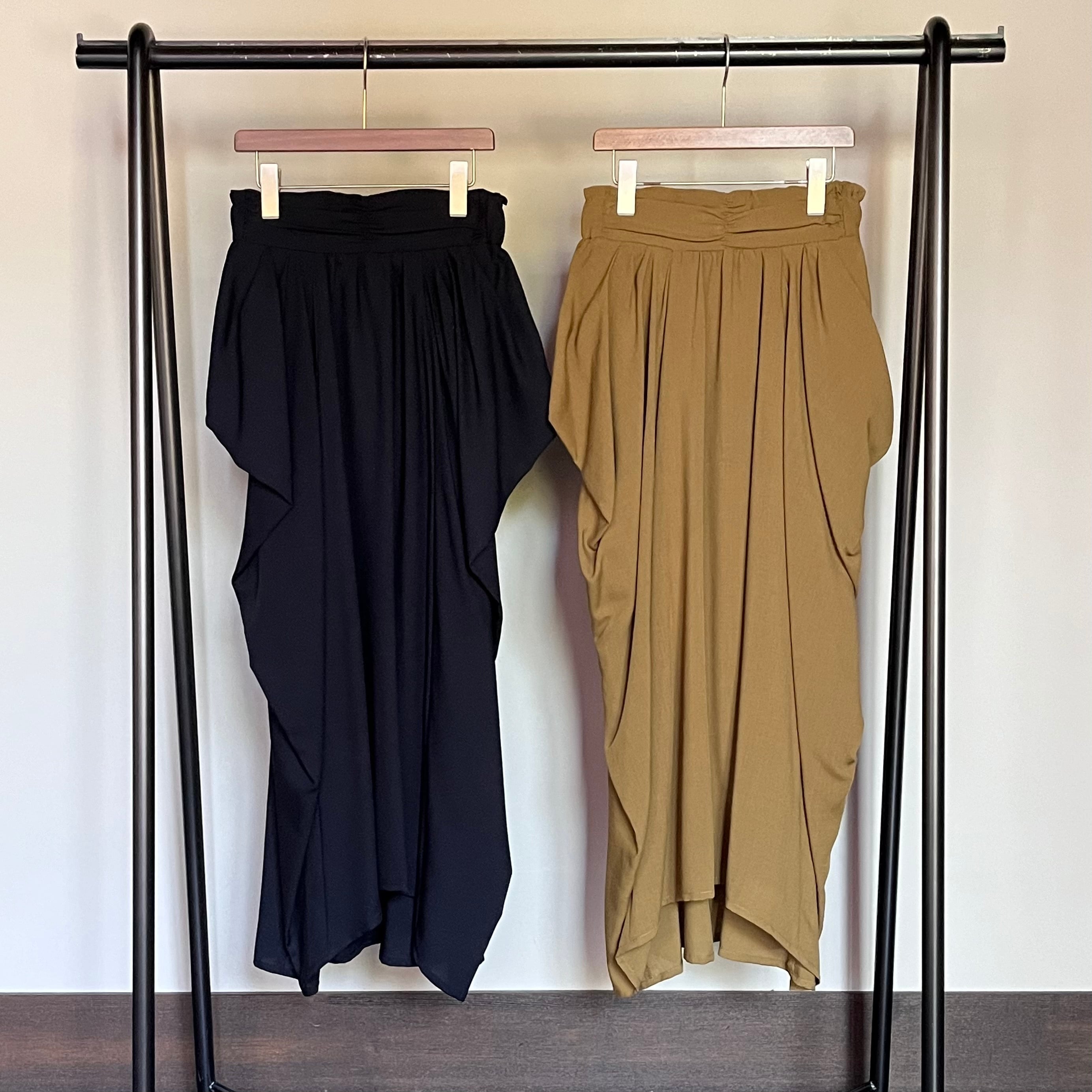 【Eimee Law】ハイウエストドレープコクーンスカート(83616Y)