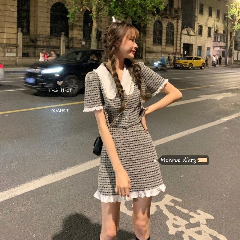 サマーシャツ スカート ストリート 大人ガーリー スウィート キュート カジュアル 夏物 モンロー73030236804