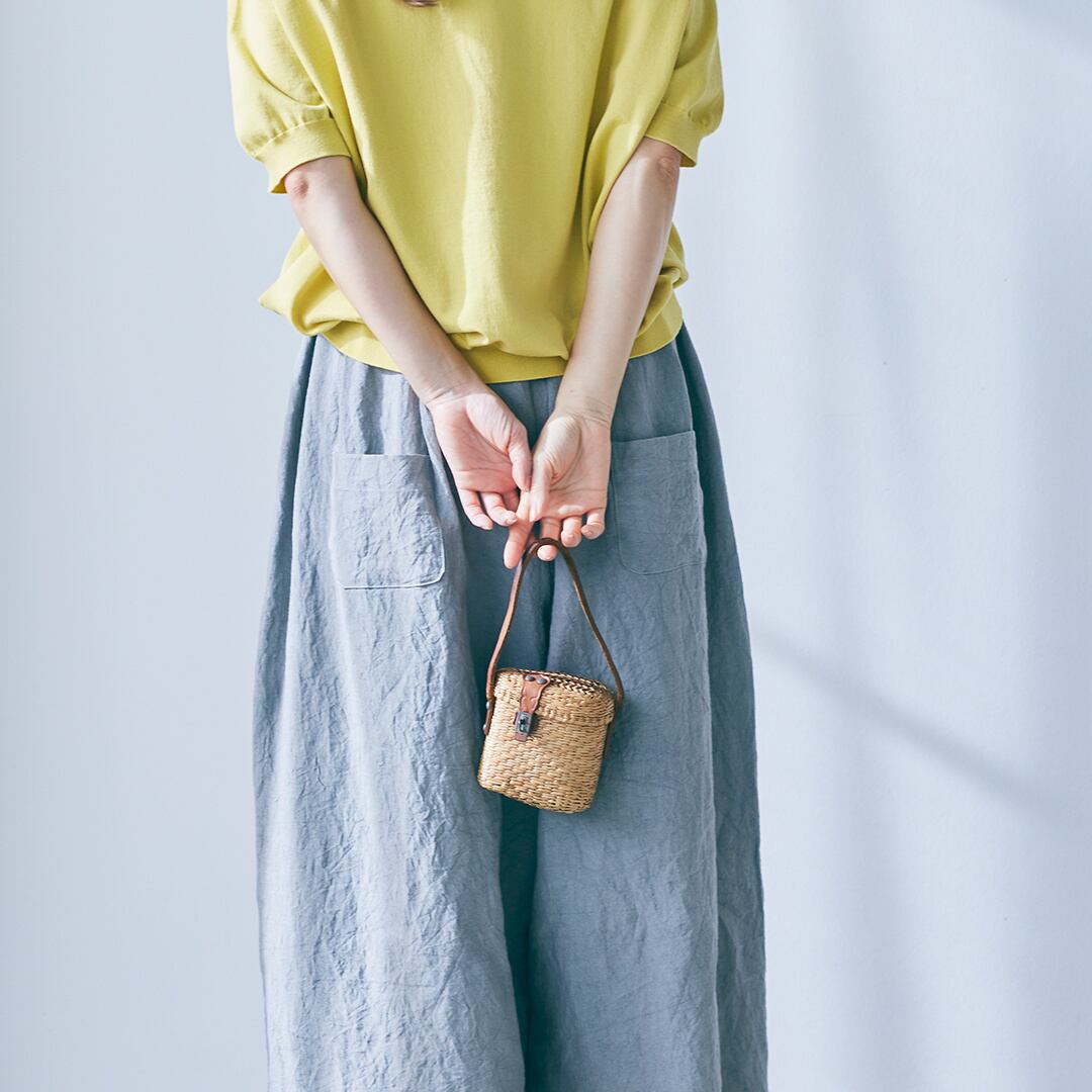 LinenYa リネンや リネンワイドキュロットパンツ 色々なコーデで楽しんでいただきたいキュロットパンツです。【送料無料】