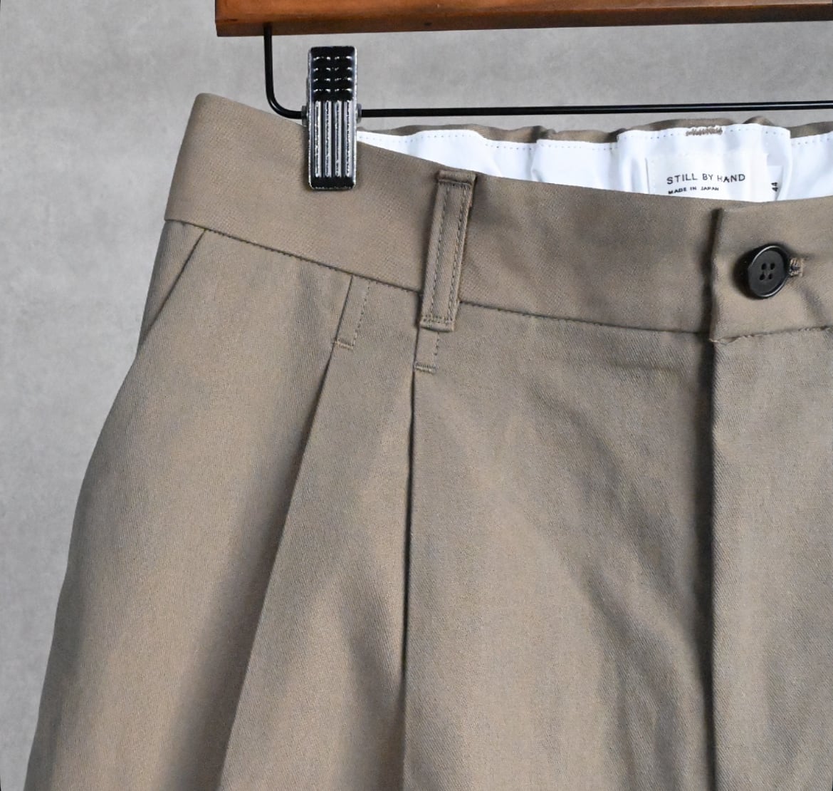 25AW STILL BY HAND スティルバイハンド ディープタックパンツ 25AW》【STILL BY HAND】DEEP TUCK PRESSED PANTS スティルバイハンド