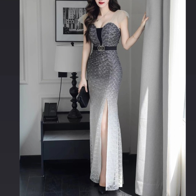 グラデーションロングドレス◇MD0004