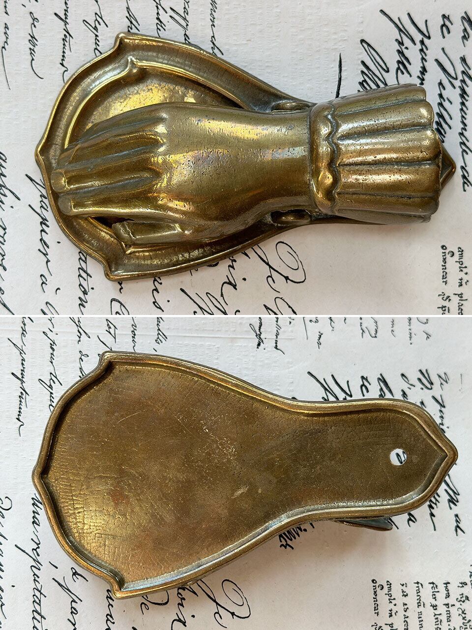 ゴールドカラー 真鍮ハンドクリップ 淑女の手 | Brocante de La