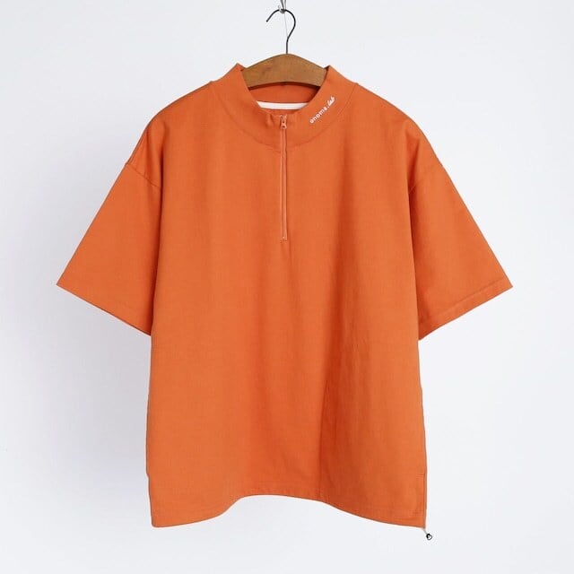 onoma.lab(オノマ) BRIGHT HALF ZIP TEE | サウスオレンジ｜メンズ