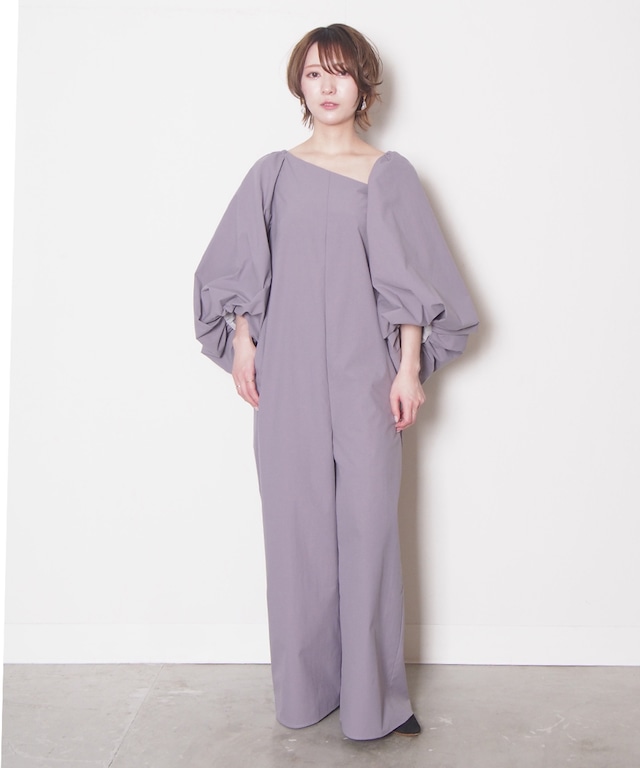 ワンショルダー2WAYオールインワン　A/ダスティパープル